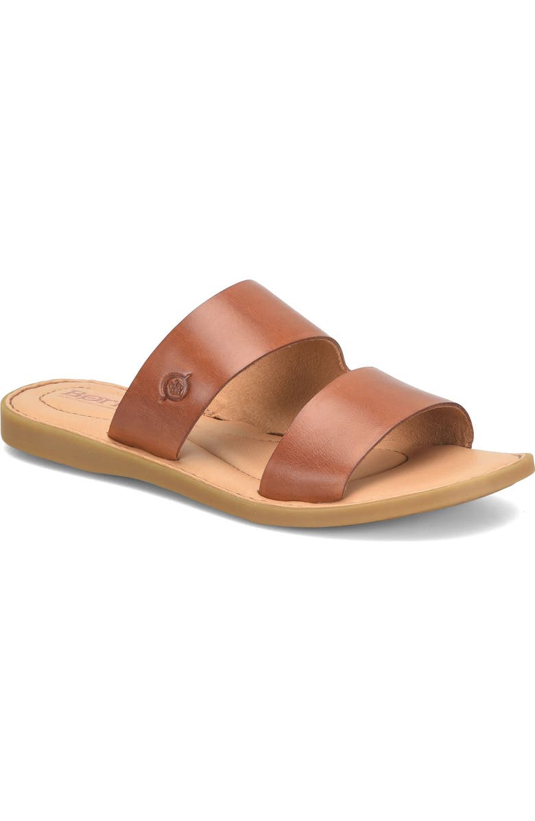 Børn Mika Sandal, Main, color, Brown Leather