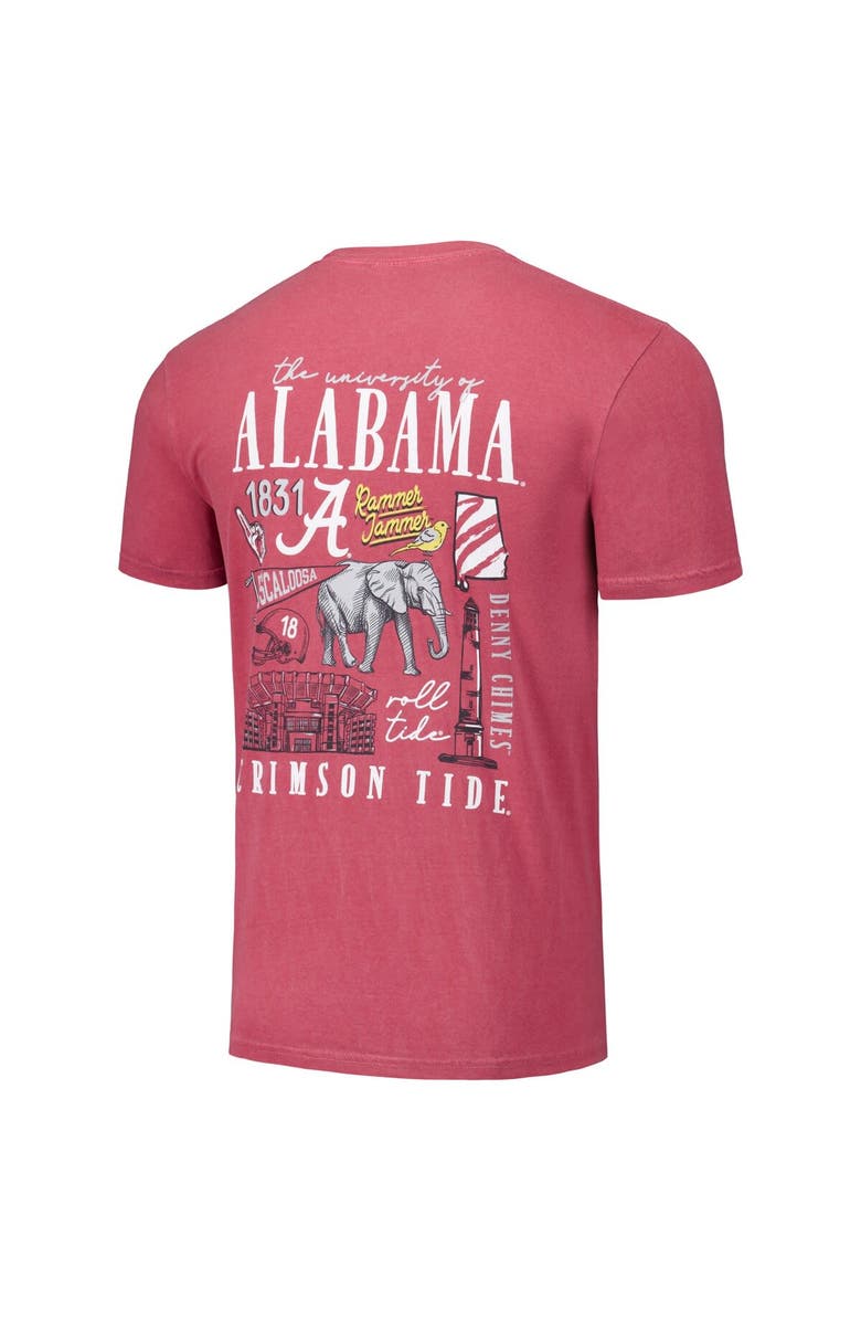 IMAGE ONE Unisex Crimson Alabama Crimson Tide Hyper Local Campus Poster T-Shirt, Alternate, color, 
