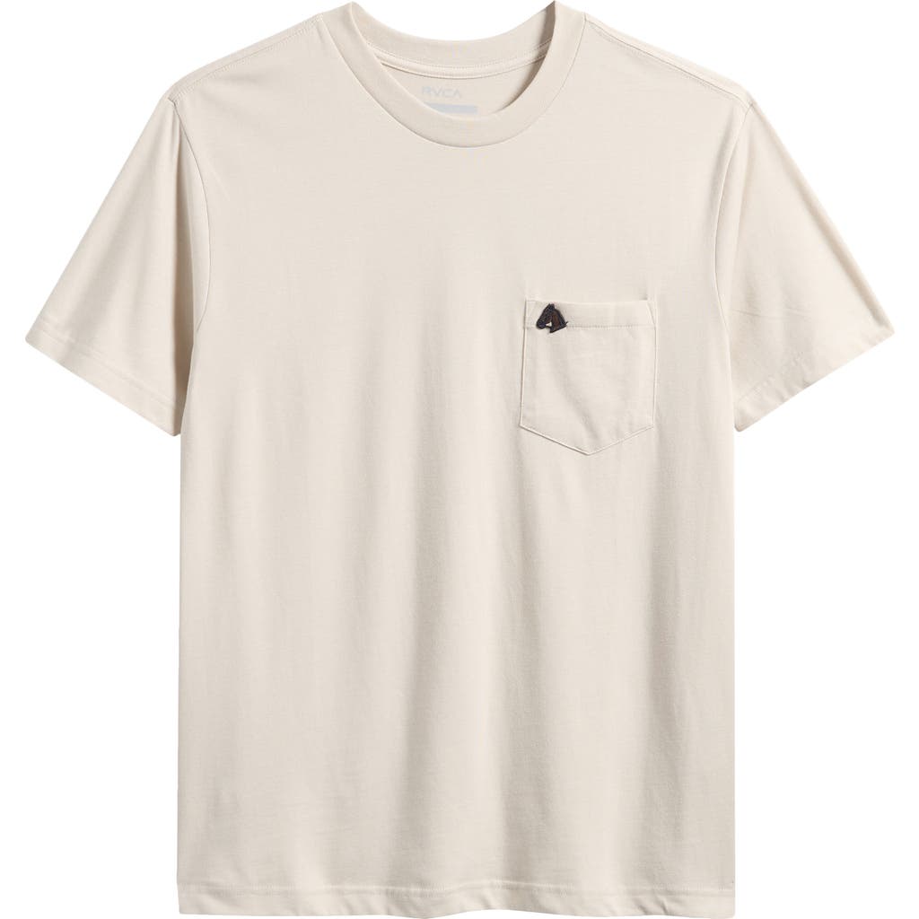 Rvca X Kevin 'spanky' Long Dayshift Cotton Pocket Graphic T-shirt In Gray