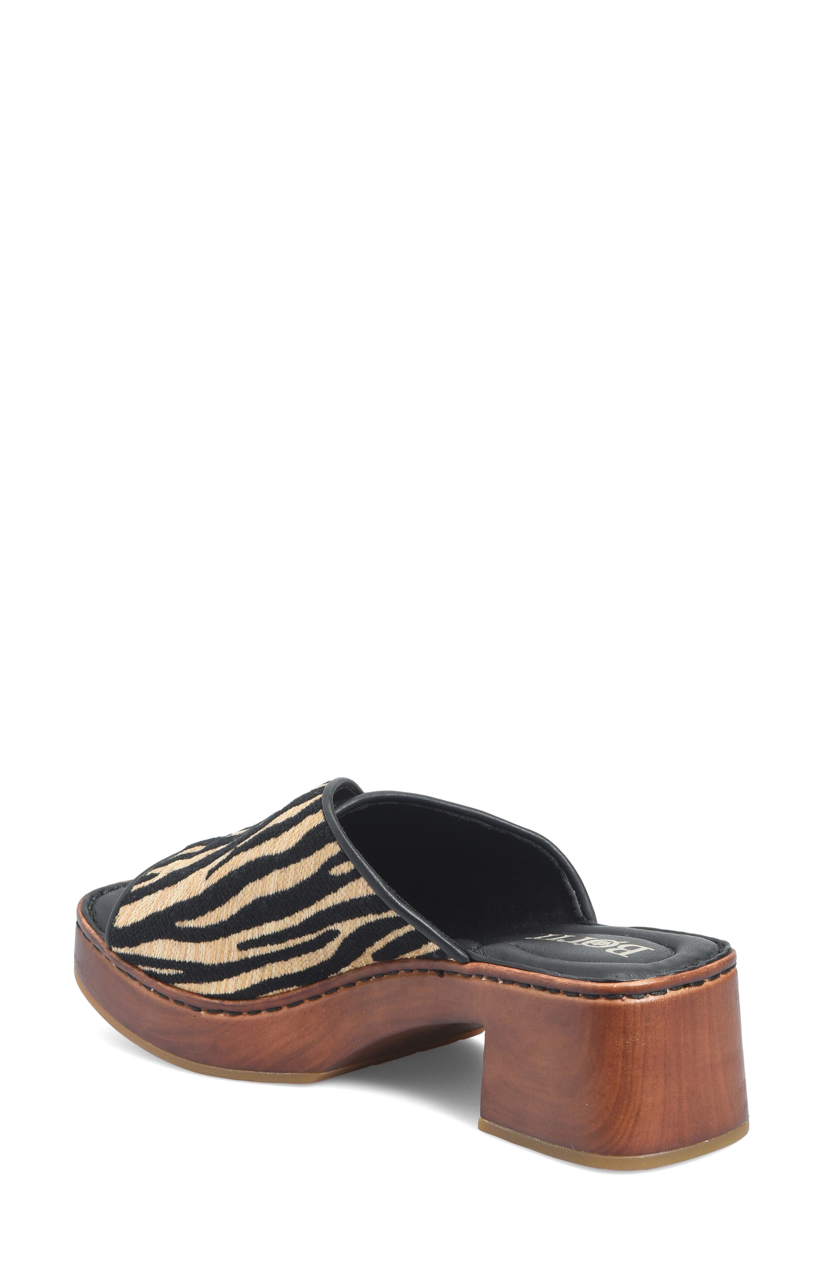 Børn Bangle Platform Slide Sandal, Alternate, color, Black Zebra