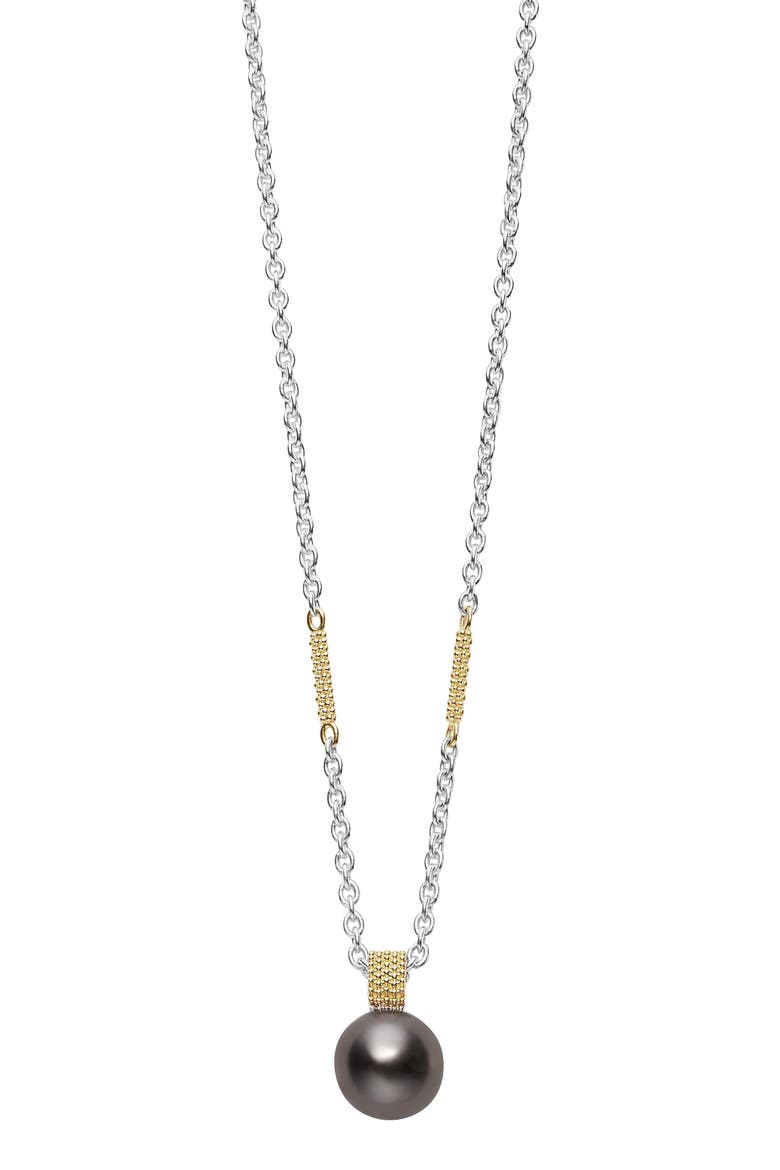 Luna Black Tahitian Pearl Pendant Necklace video