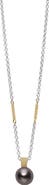 LAGOS Luna Black Tahitian Pearl Pendant Necklace