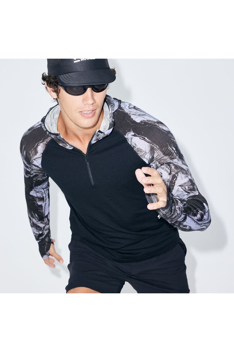 Temple Merino Long-Sleeve Hoodie - Men's, Alternate, color, Rock Camo/Black