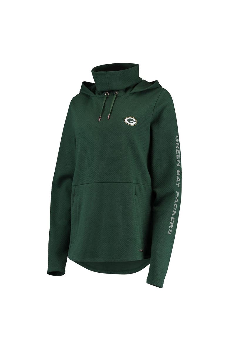 MSX BY MICHAEL STRAHAN Women's MSX by Michael Strahan Green Green Bay Packers Amelia Turtleneck Tri-Blend Pullover Hoodie, Alternate, color, Green