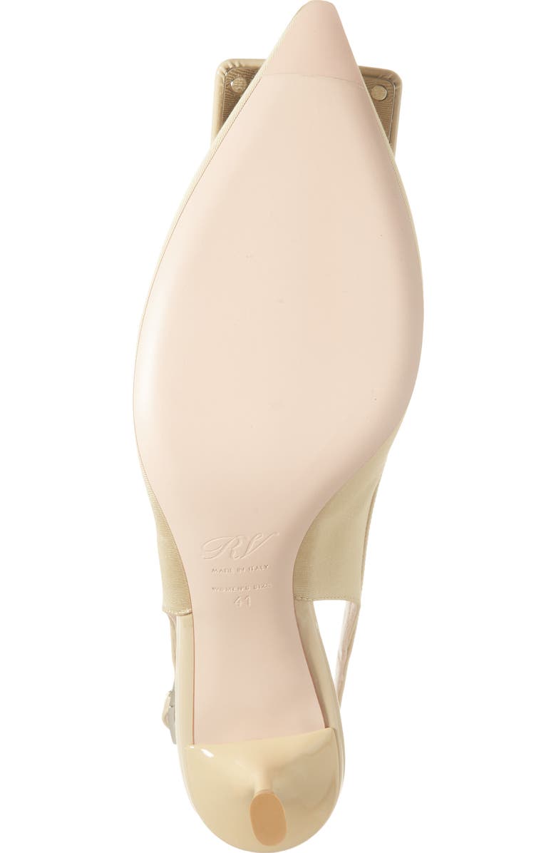 Roger Vivier Viv in the City Pointed Toe Slingback Pump, Alternate, color, Beige