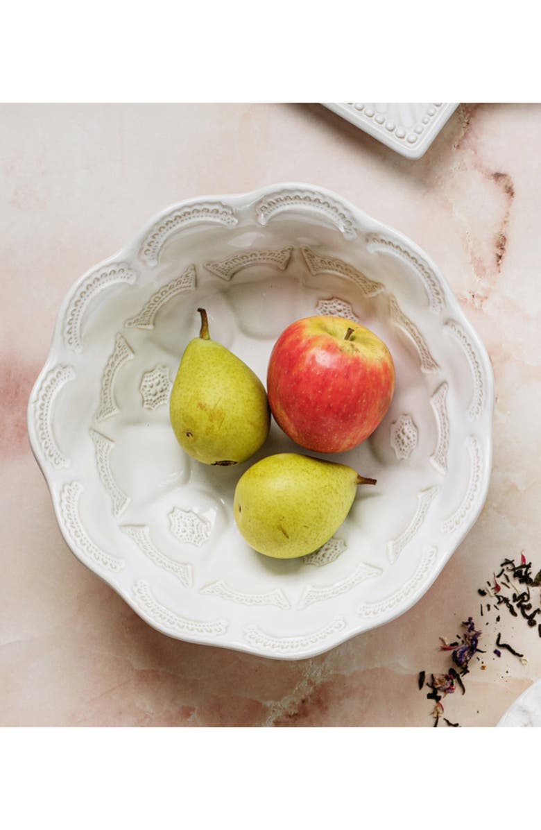 VIETRI Incanto Lace Medium Round Bowl, Alternate, color, White