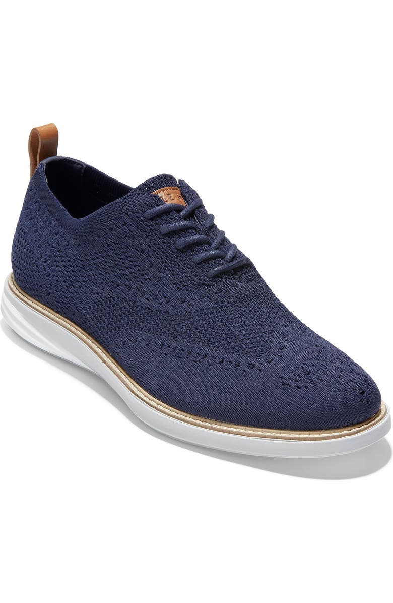 Cole Haan Grandevolution Stitchlite Oxford, Main, color, Marine Blue Knit