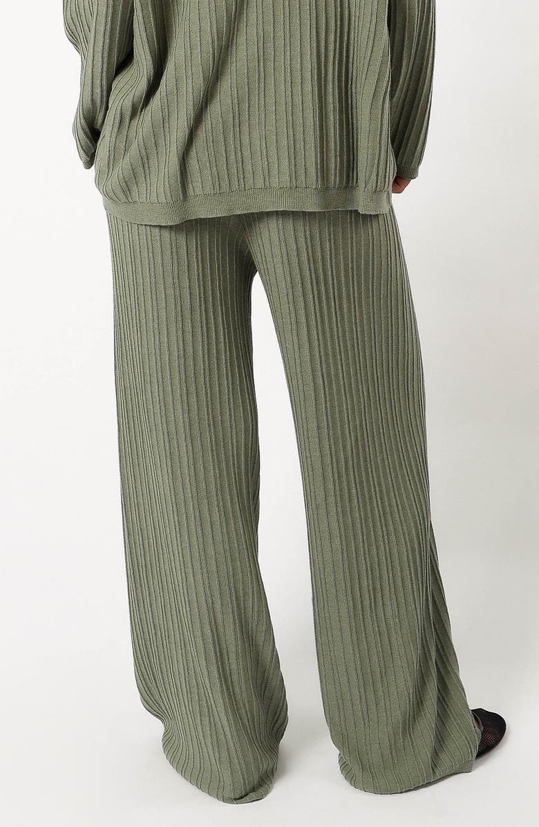 Petal & Pup Sonole Cable Sweater Knit Pants, Alternate, color, Khaki
