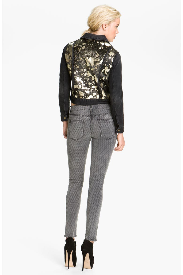 Print Stretch Skinny Jeans, Alternate, color, FISHNET