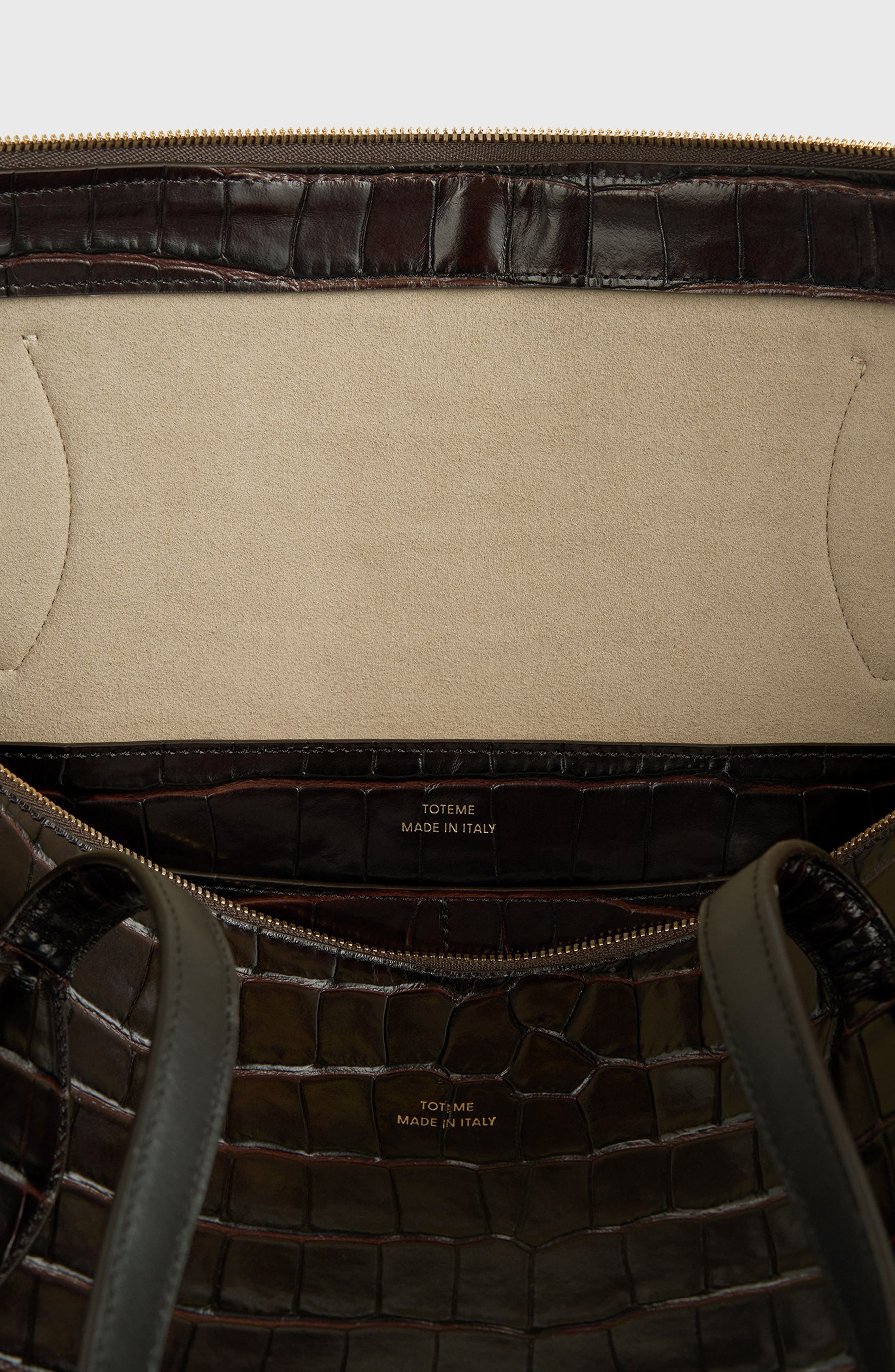 TOTEME Leather Day Tote, Alternate, color, Dark Chocolate