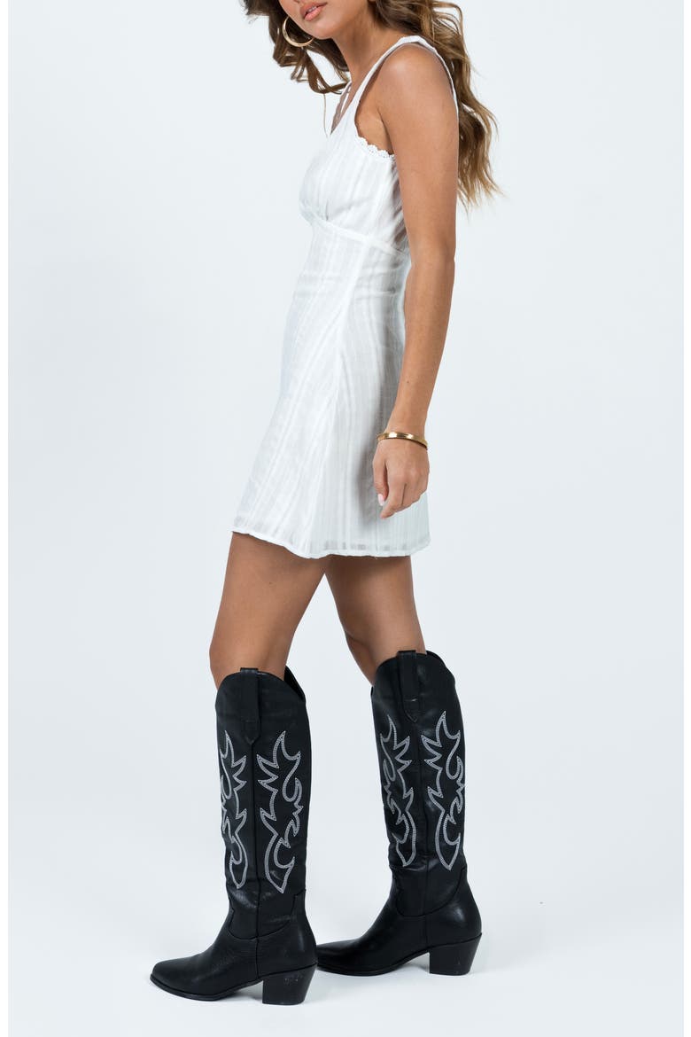Dasha Fit & Flare Minidress, Alternate, color, WHITE