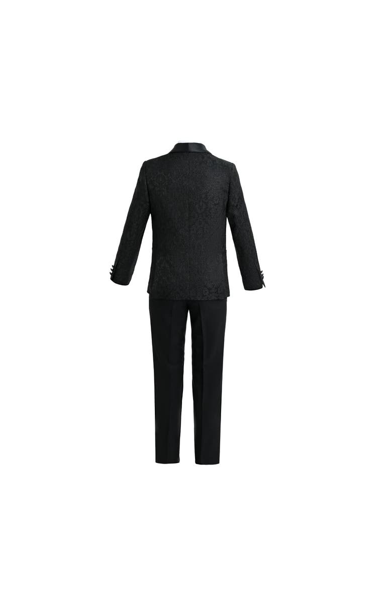 MOUSTACHE Textured Suit Set with Satin Lapels, Alternate, color, Black