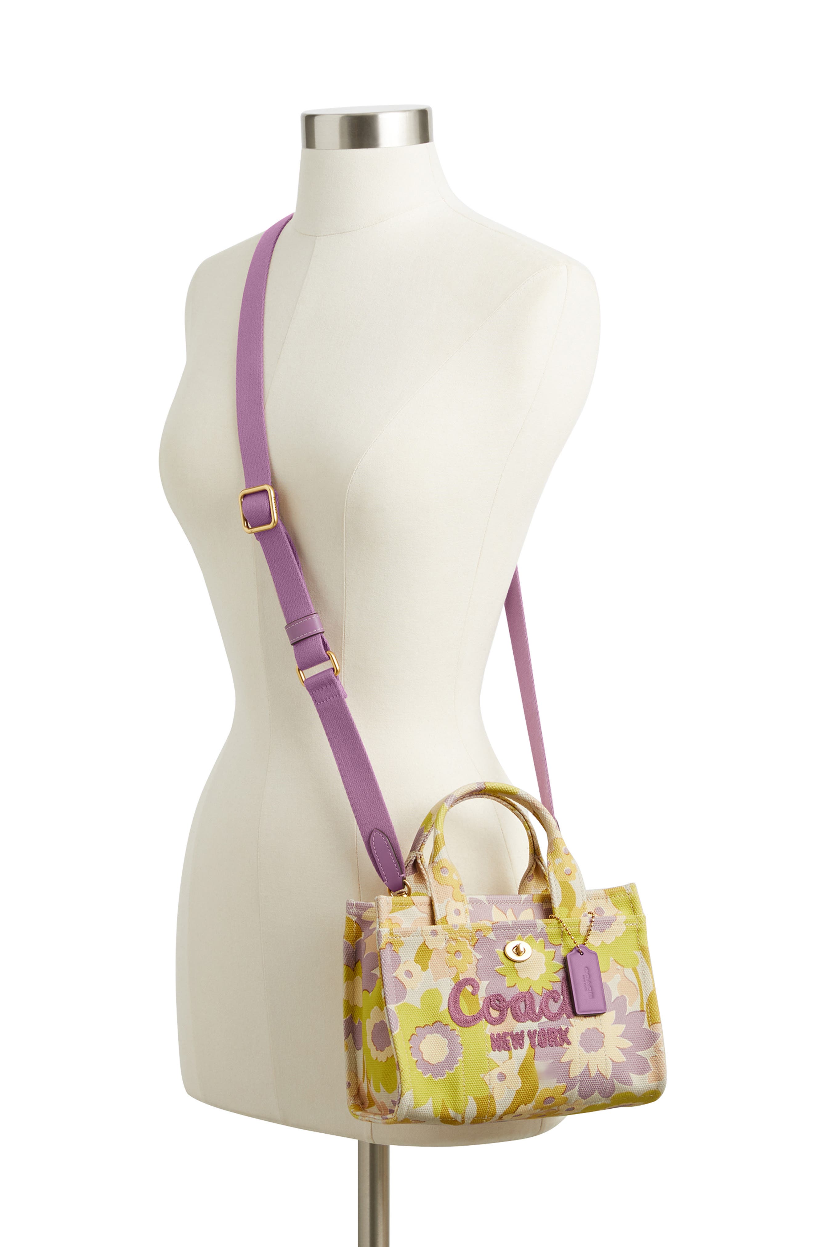 COACH Floral Canvas Cargo Tote, Alternate, color, 
