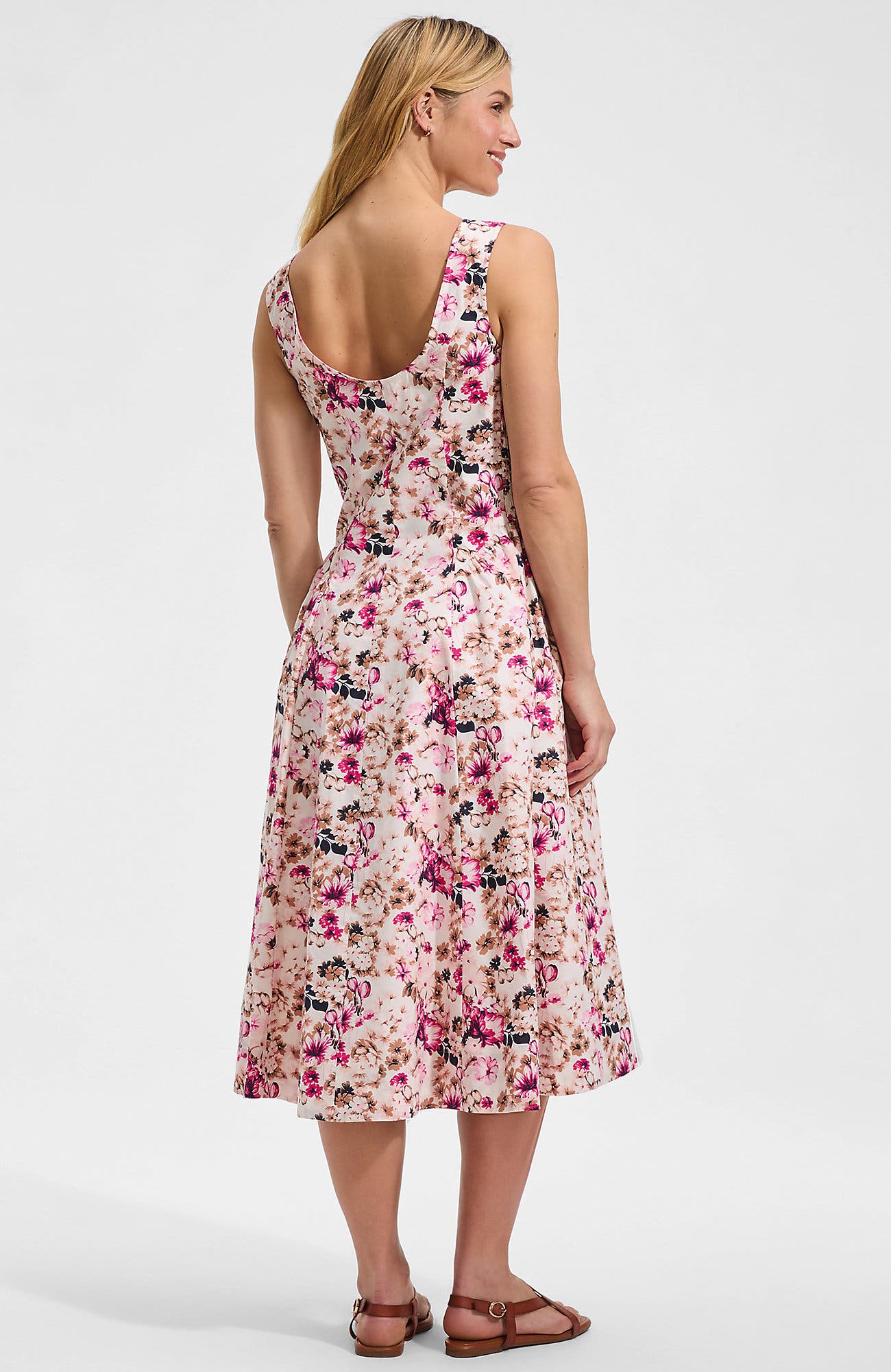 Poplin Boatneck Midi Dress - image 4