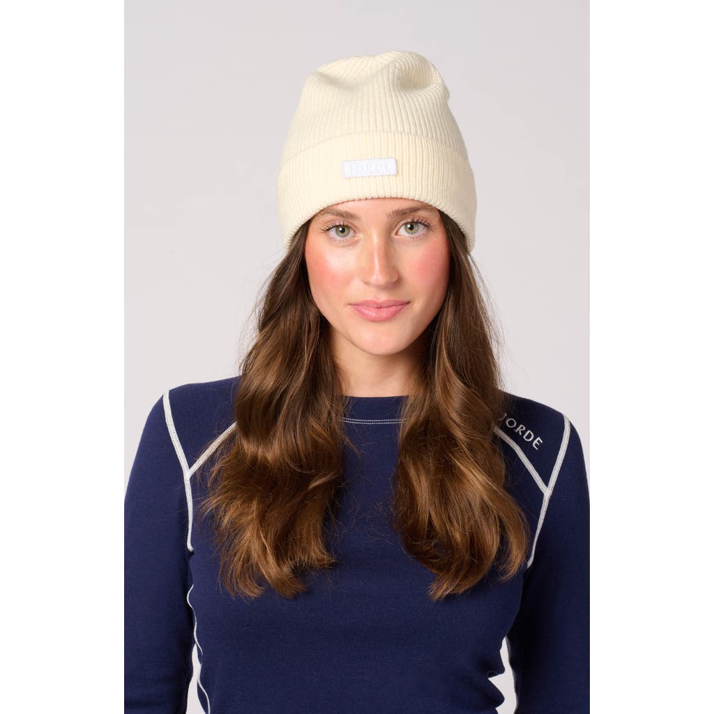 Jorde Tommy Merino Wool Beanie In White