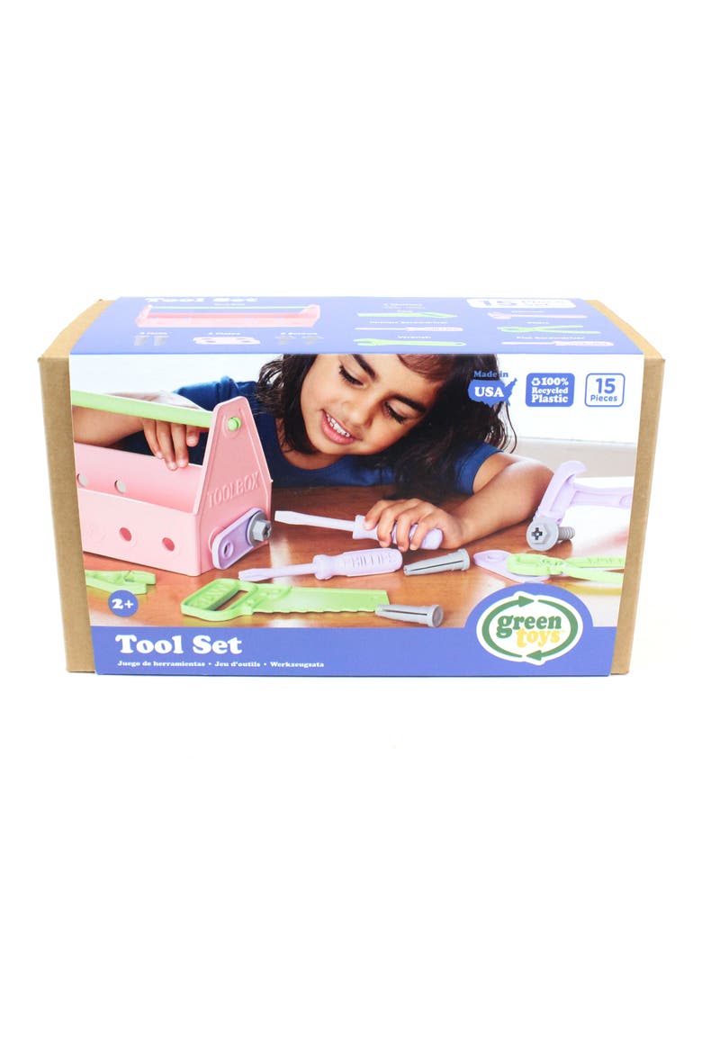 15-Piece Plastic Tool Set, Alternate, color, PINK