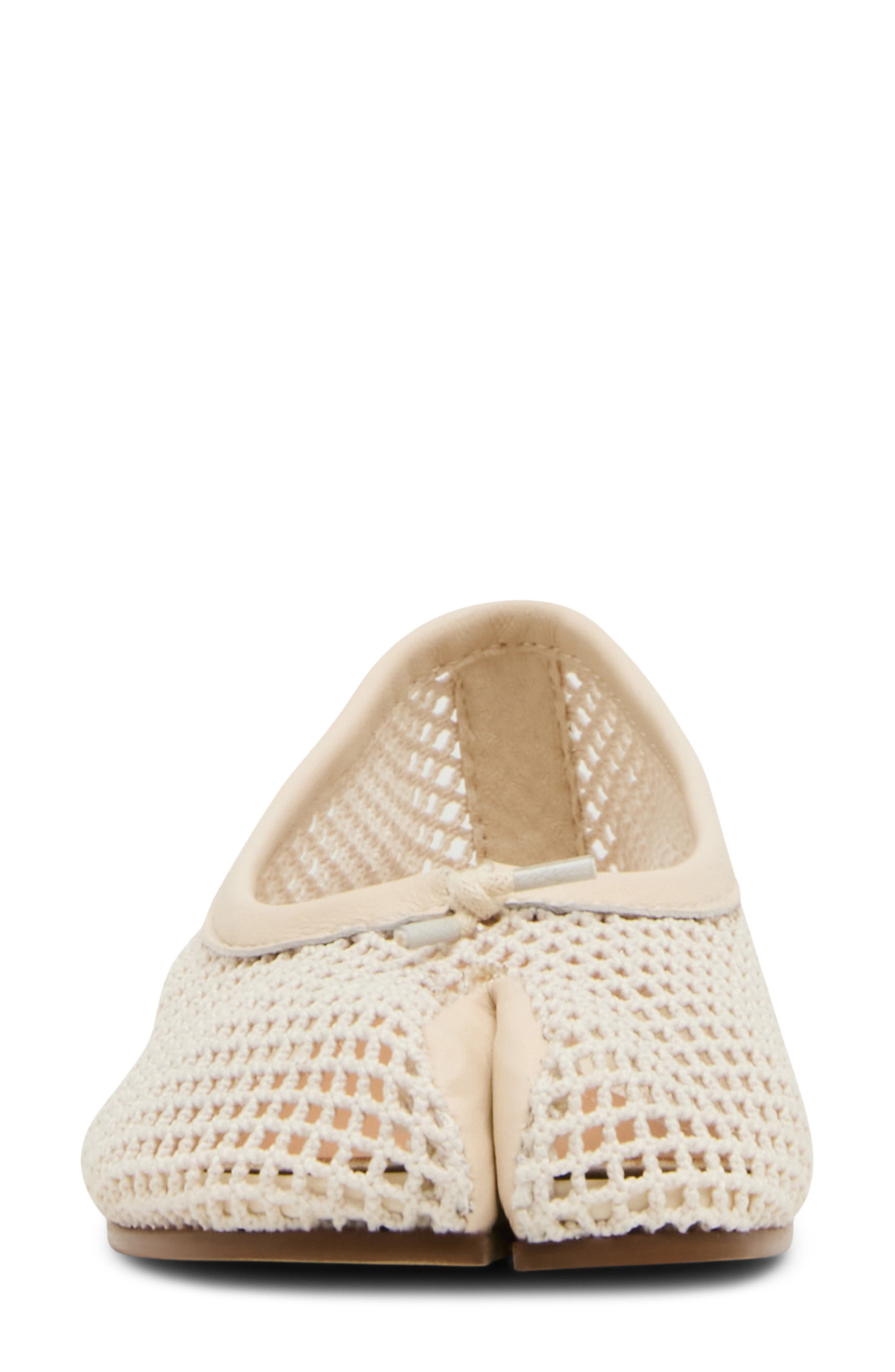 Calico Split Toe Ballet Flat, Alternate, color, BONE