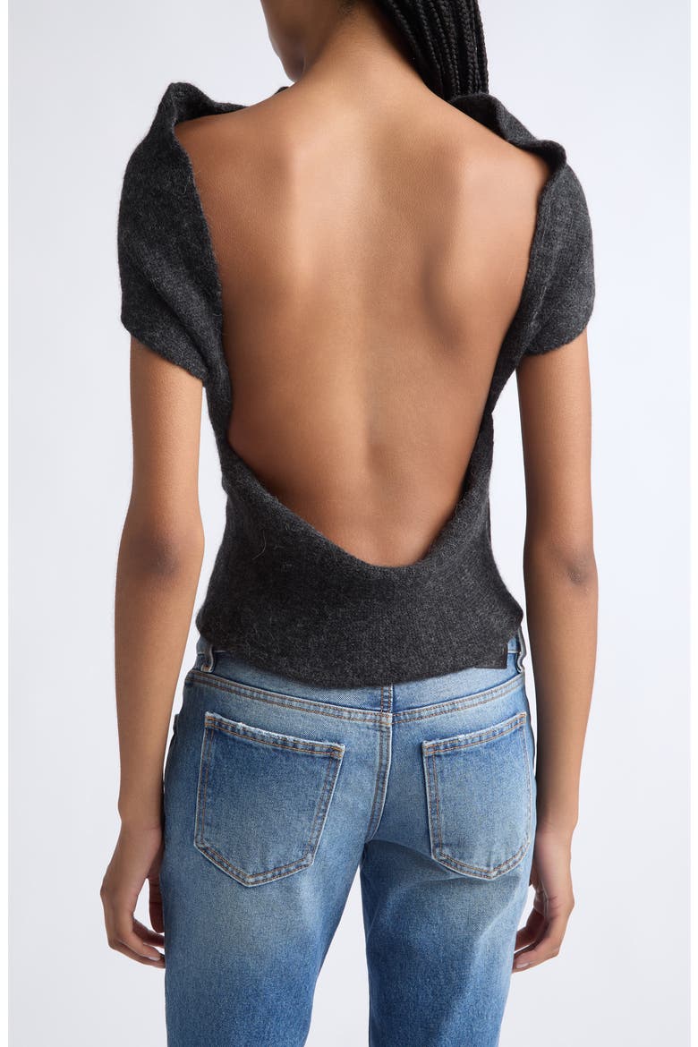 Dione Merino Wool & Baby Alpaca Sweater, Alternate, color, CHARCOAL