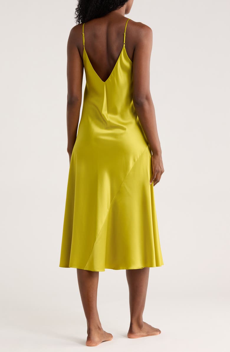 Natori Satin Chemise, Alternate, color, Palm