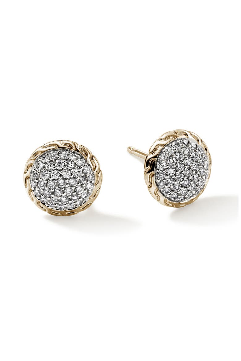 JH Essential Stud Earring, Gold, Sterling Silver, 7MM, Main, color, GOLD