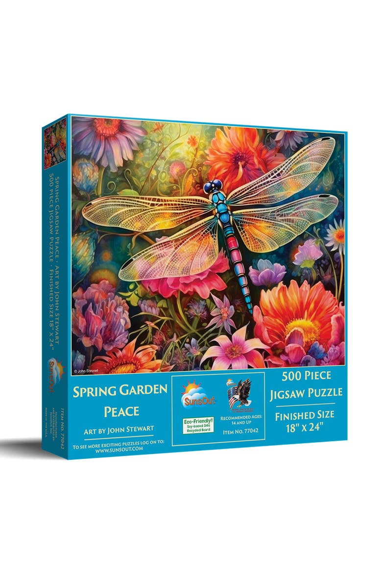 Spring Garden Peace 500 piece Jigsaw Puzzle for Adults, Main, color, Multicolor