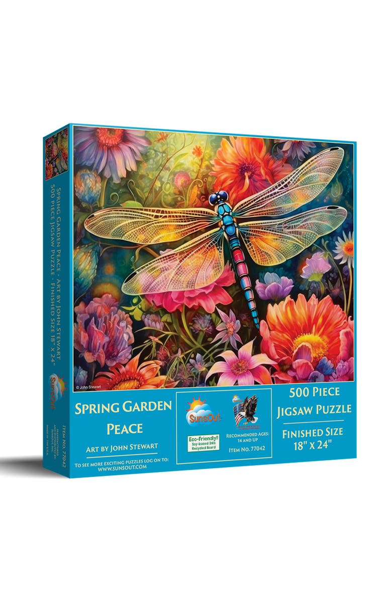 Sunsout Spring Garden Peace 500 piece Jigsaw Puzzle for Adults, Main, color, Multicolor