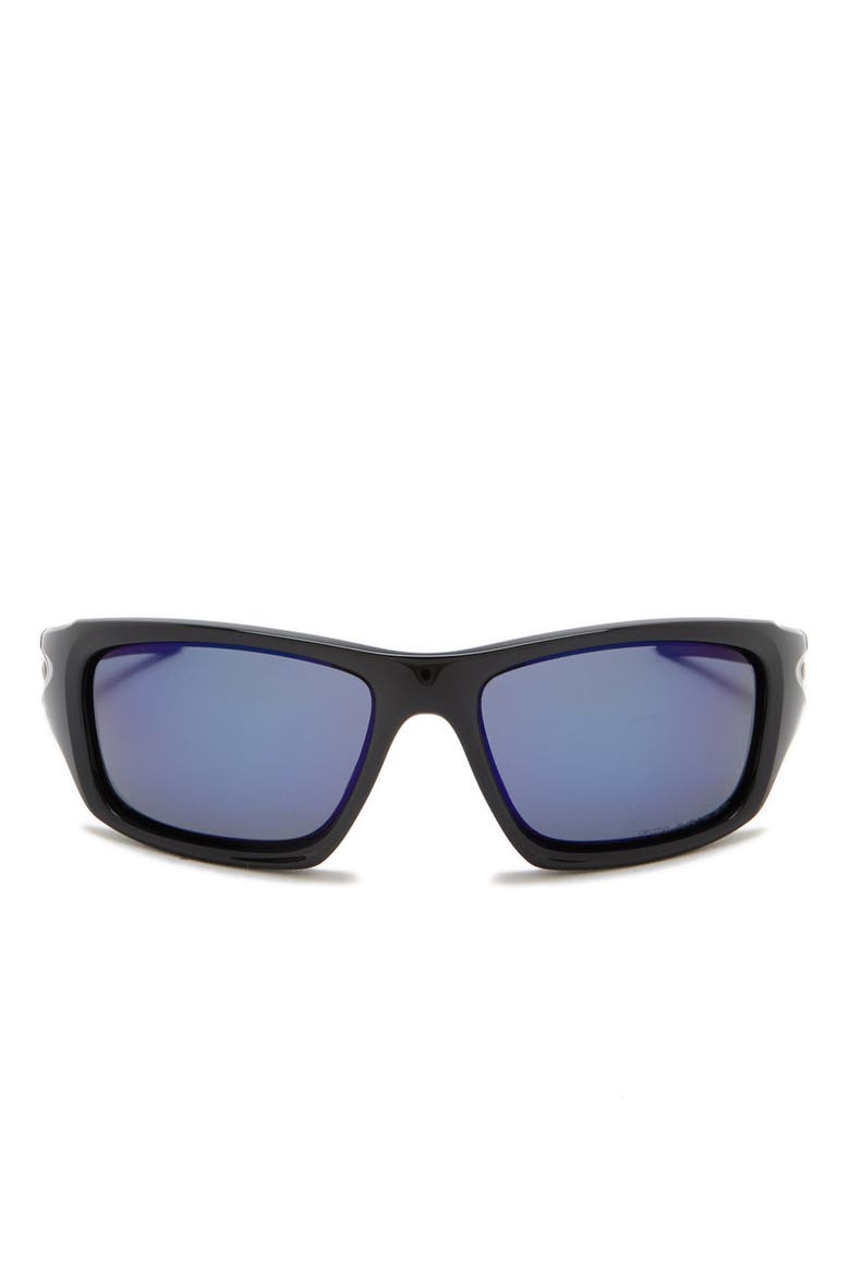 Valve Polarized 60mm Wrap Sunglasses, Alternate, color, BLACK