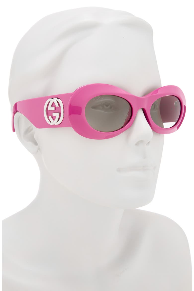 51mm Oval Sunglasses, Alternate, color, FUCHSIA FUCHSIA GREY