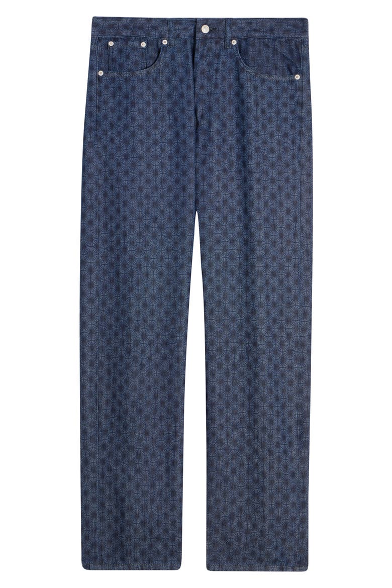 Panthero Bis Print Denim Straight Leg Jeans, Alternate, color, DESSIN BLUE