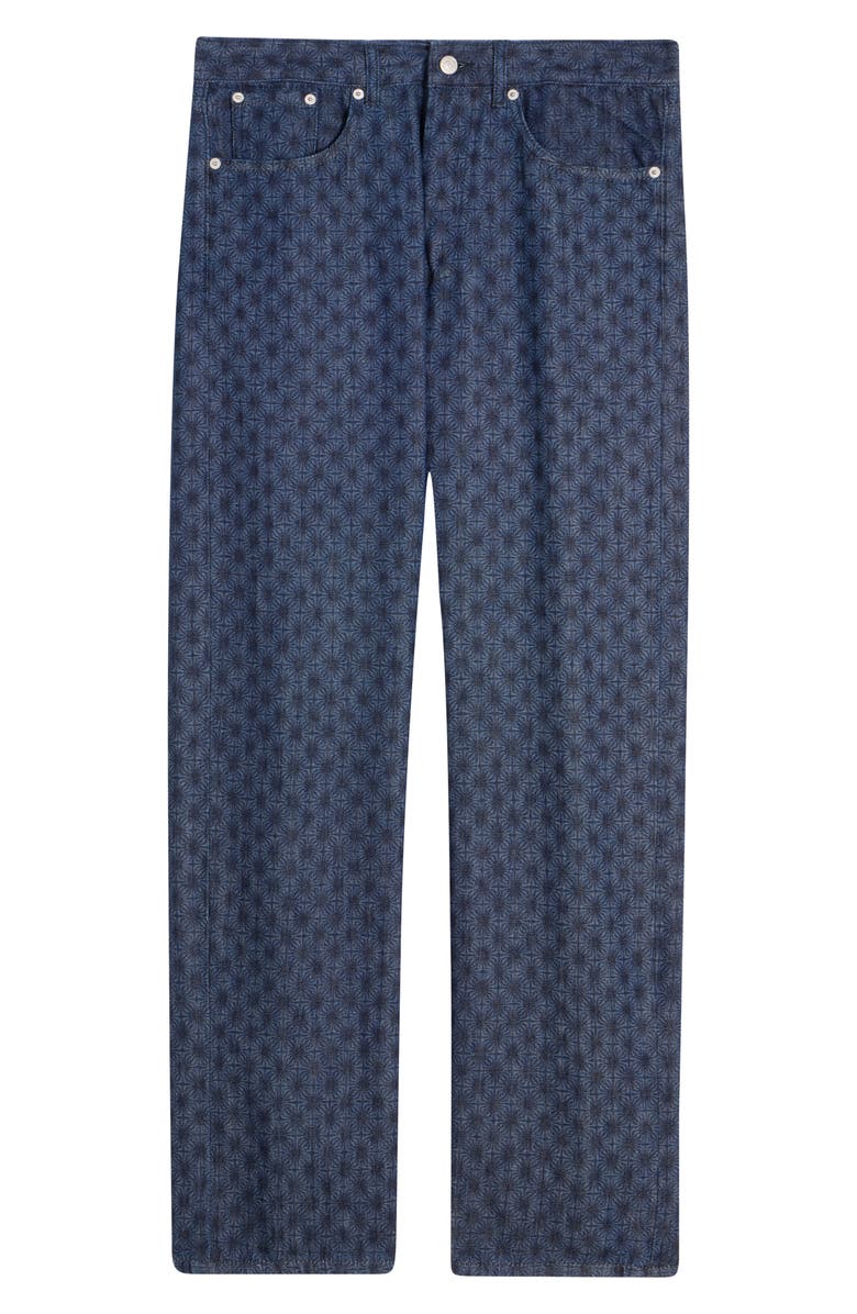 Dries Van Noten Panthero Bis Print Denim Straight Leg Jeans, Alternate, color, Dessin Blue