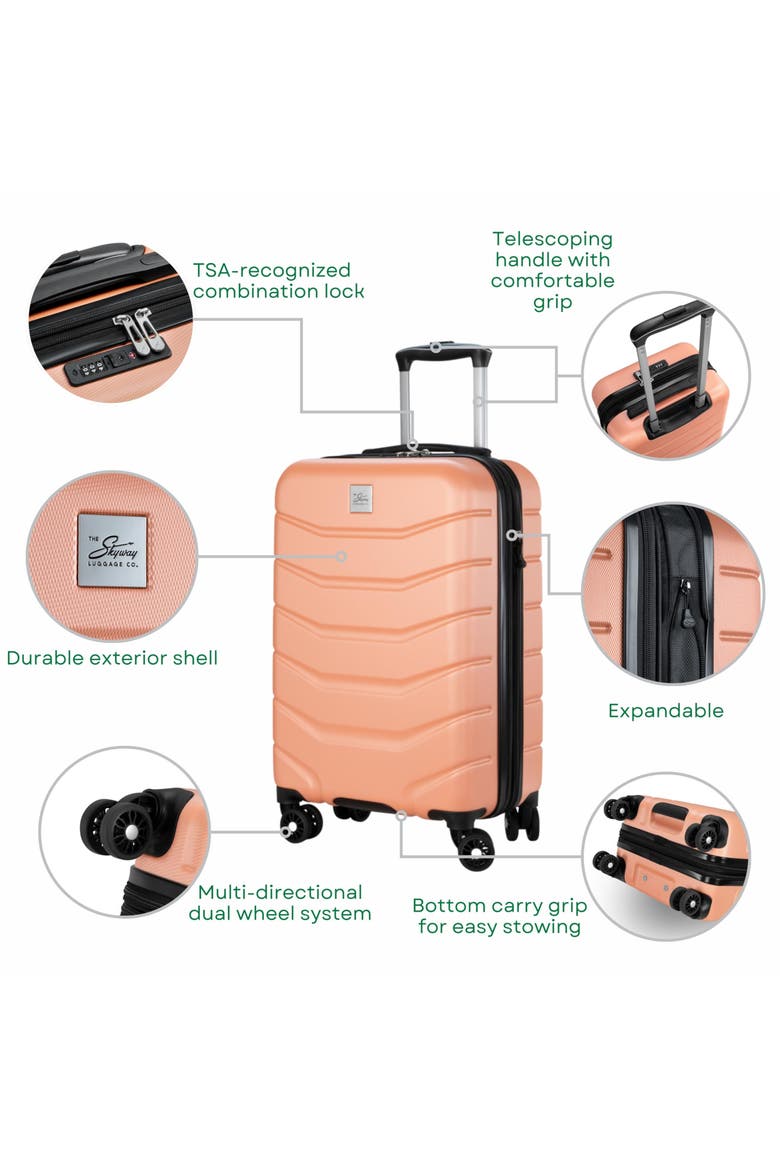 Silverton Hardside Expandable 20" Carry On Spinner Luggage, Alternate, color, Papaya Punch
