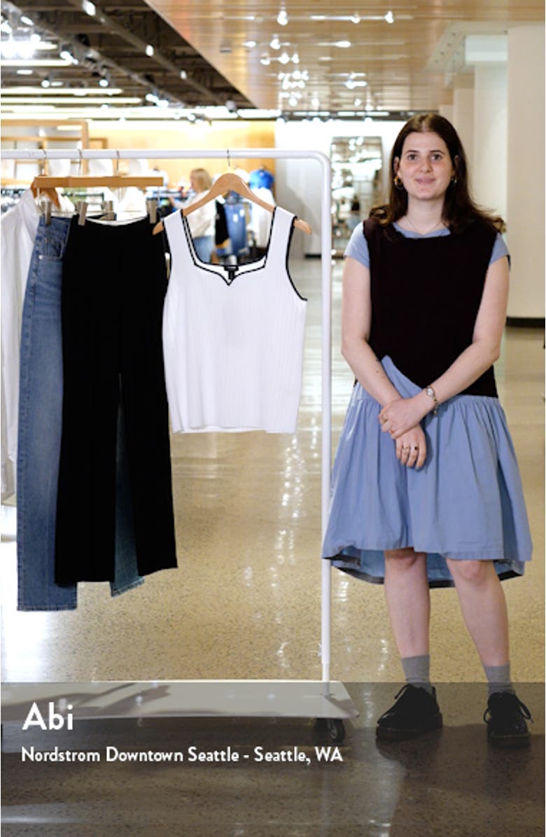 Piped Sweetheart Neck Sweater Tank Top, sales video thumbnail