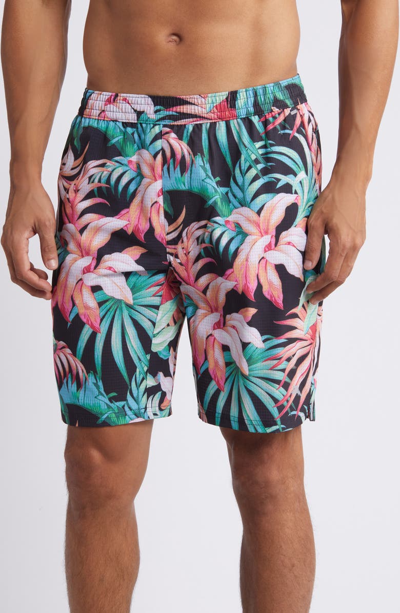 Tommy Bahama Monterey Coast Midnight Tropic Swim Trunks, Main, color,