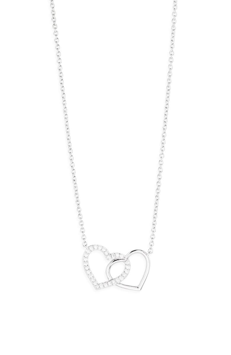 Nadri Sweethearts Pendant Necklace, Main, color, Rhodium