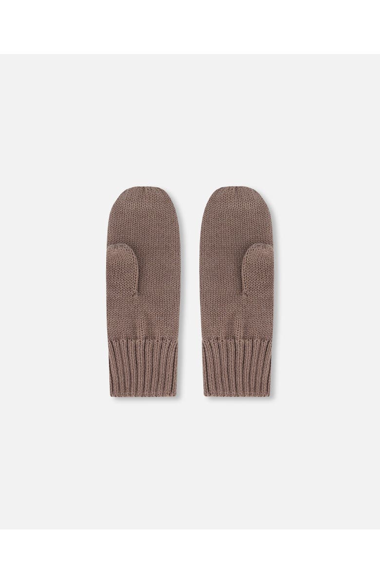 Deux par Deux Boy's Knit Mittens Taupe, Alternate, color,