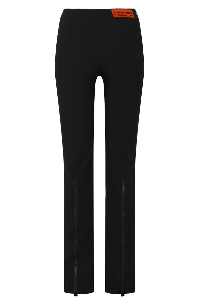 Heron Preston Gabardine Zip Hem Stretch Pants, Alternate, color, Black
