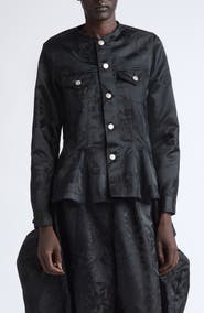 Comme des Garçons Comme des Garçons Dragon Jacquard Peplum Jacket