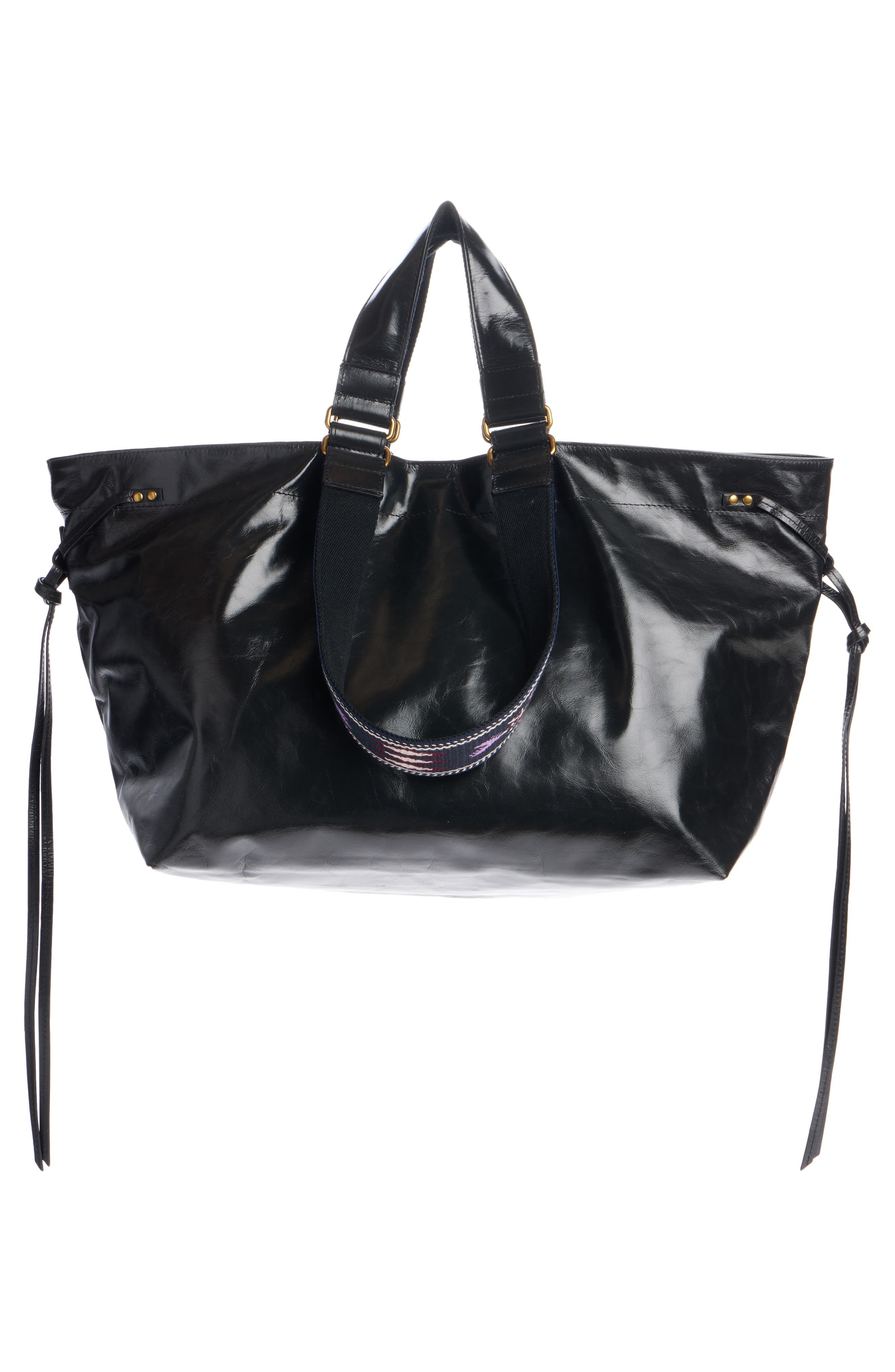 Isabel Marant Wardy Leather Shopper Tote, Alternate, color, 