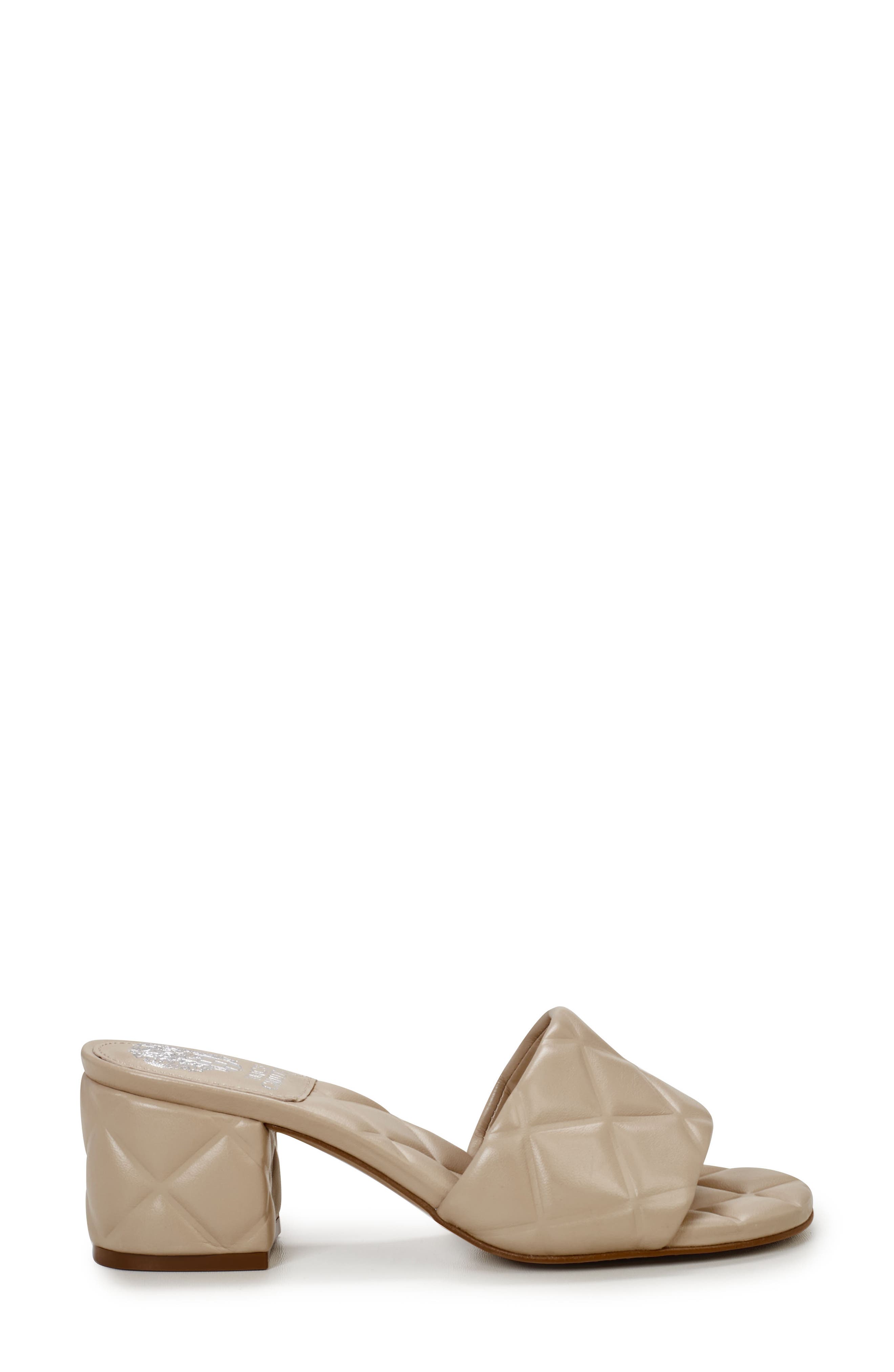 Vince Camuto Braylen Quilted Sandal, Alternate, color, Soft Buff