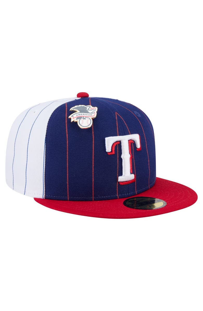 New Era Men's New Era  Dark Blue Texas Rangers Pinstripe 59FIFTY Fitted Hat, Alternate, color, 