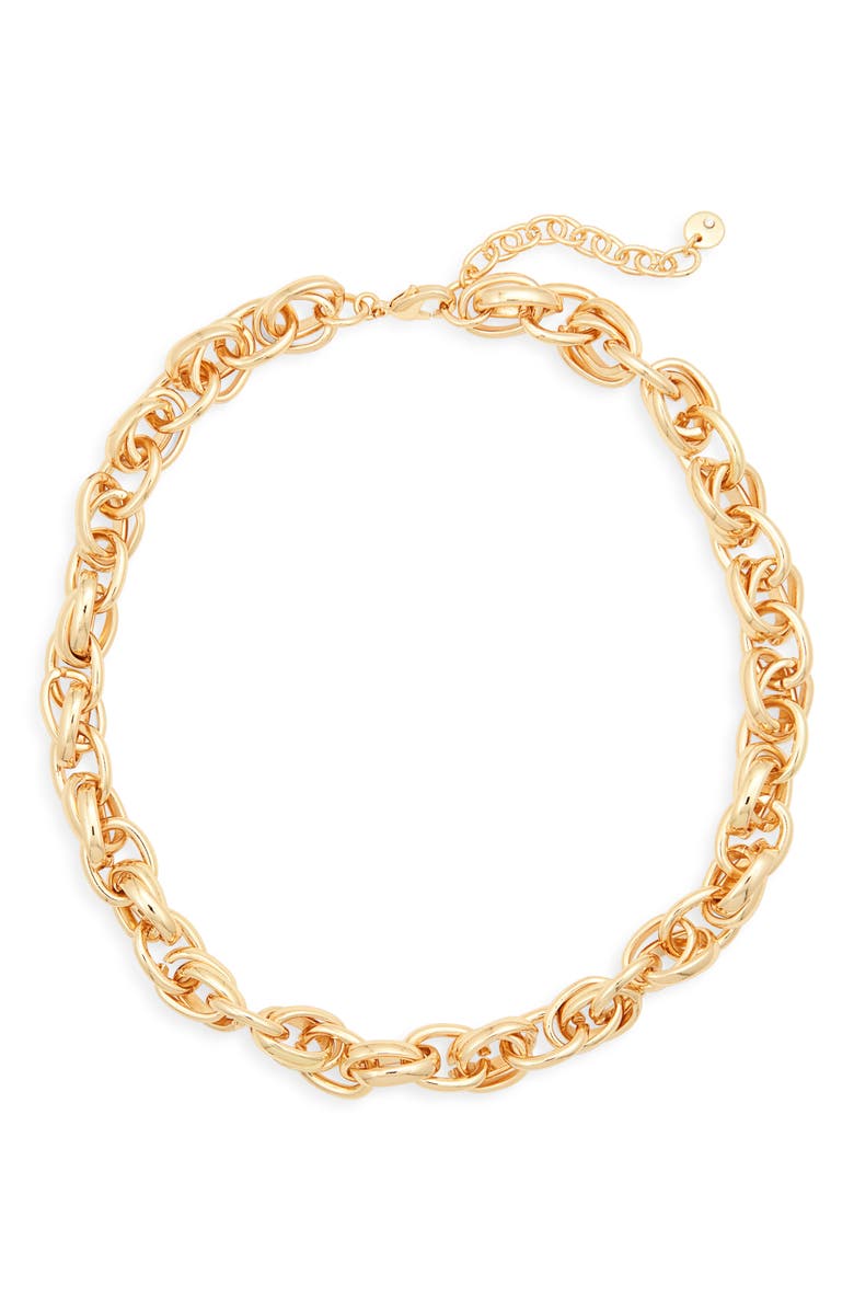 Nordstrom Interlocking Chunky Chain Necklace, Main, color, Gold