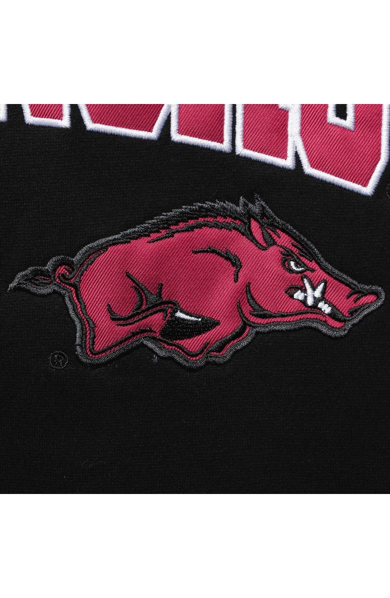 COLOSSEUM Men's Colosseum Black Arkansas Razorbacks Arch & Logo 3.0 Full-Zip Hoodie, Alternate, color, Black