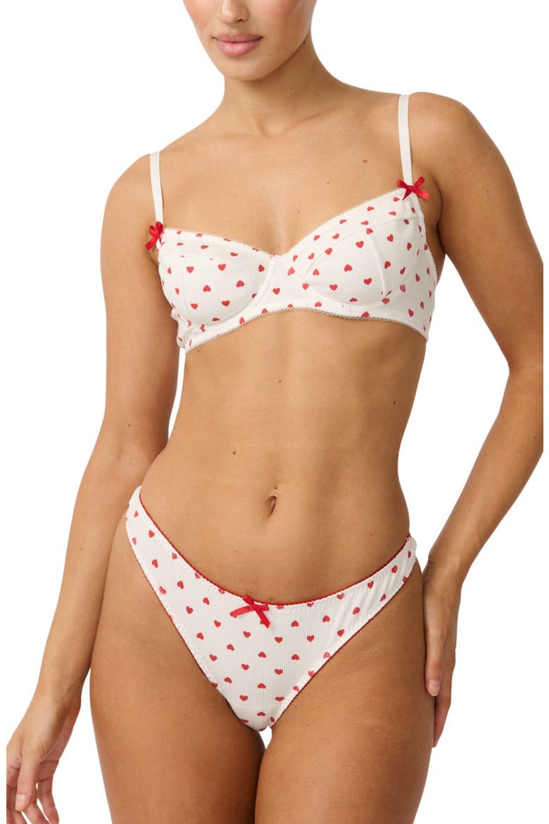 Hugo Heart Print Thong, Alternate, color, HEART PRINT