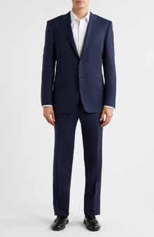 Canali Siena Regular Fit Navy Glen Check Suit
