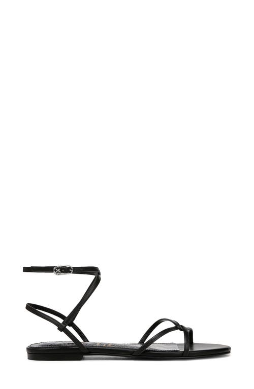 Sam Edelman Ellina Ankle Strap Sandal In Black Leather