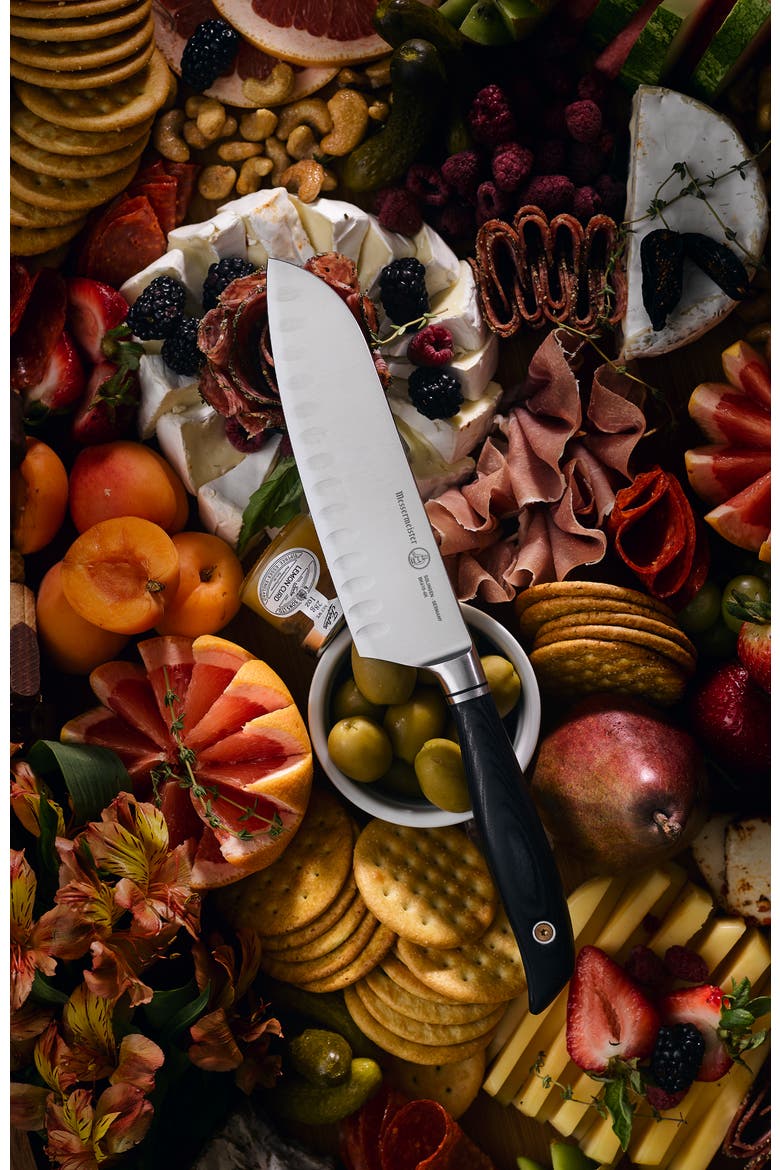 Blacksmith Santoku Knife with Kullens 6.5 inches, Alternate, color, Blacksmith