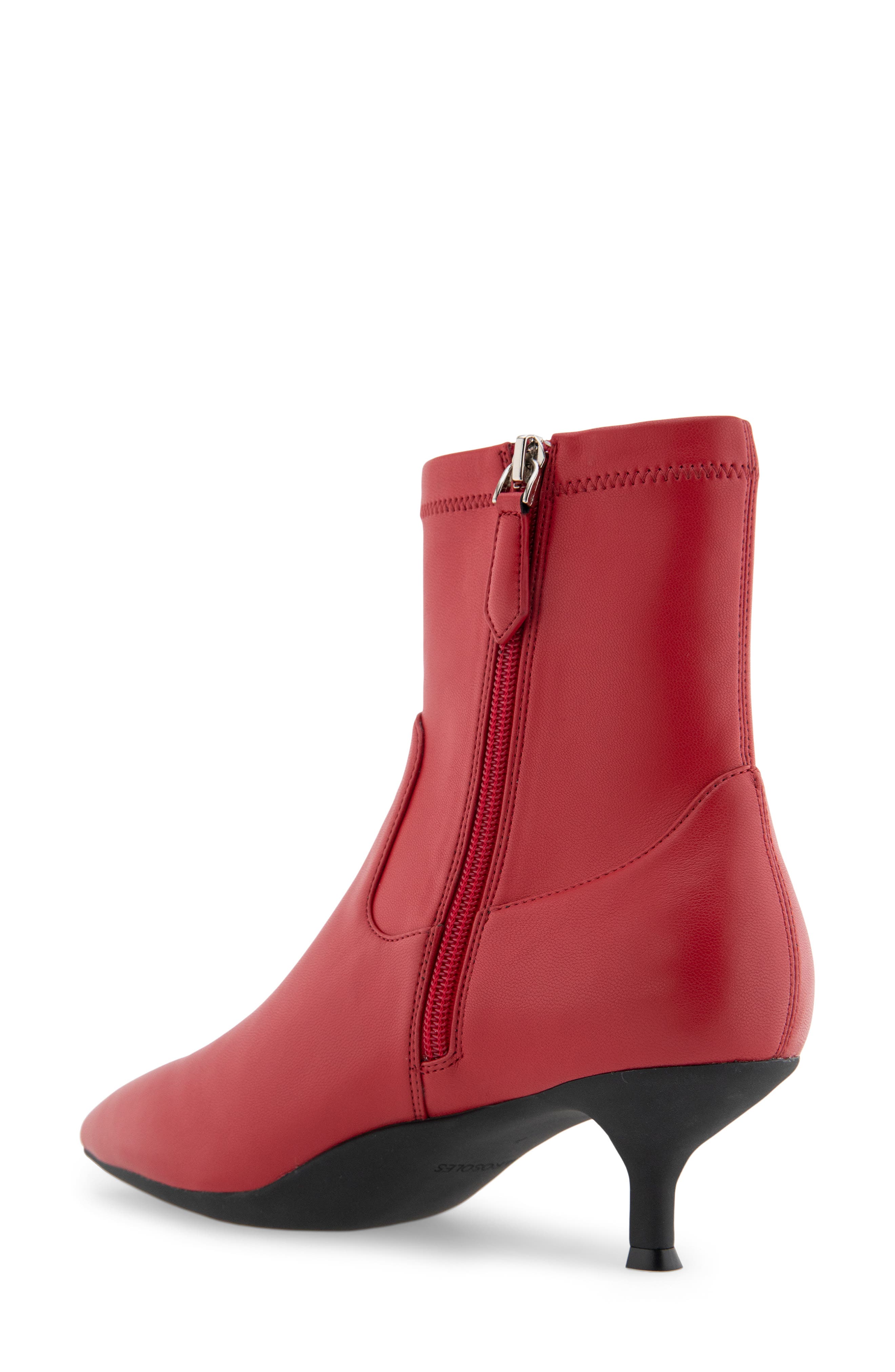 Aerosoles Lasko Kitten Heel Bootie, Alternate, color, Racing Red Stretch Smooth Faux