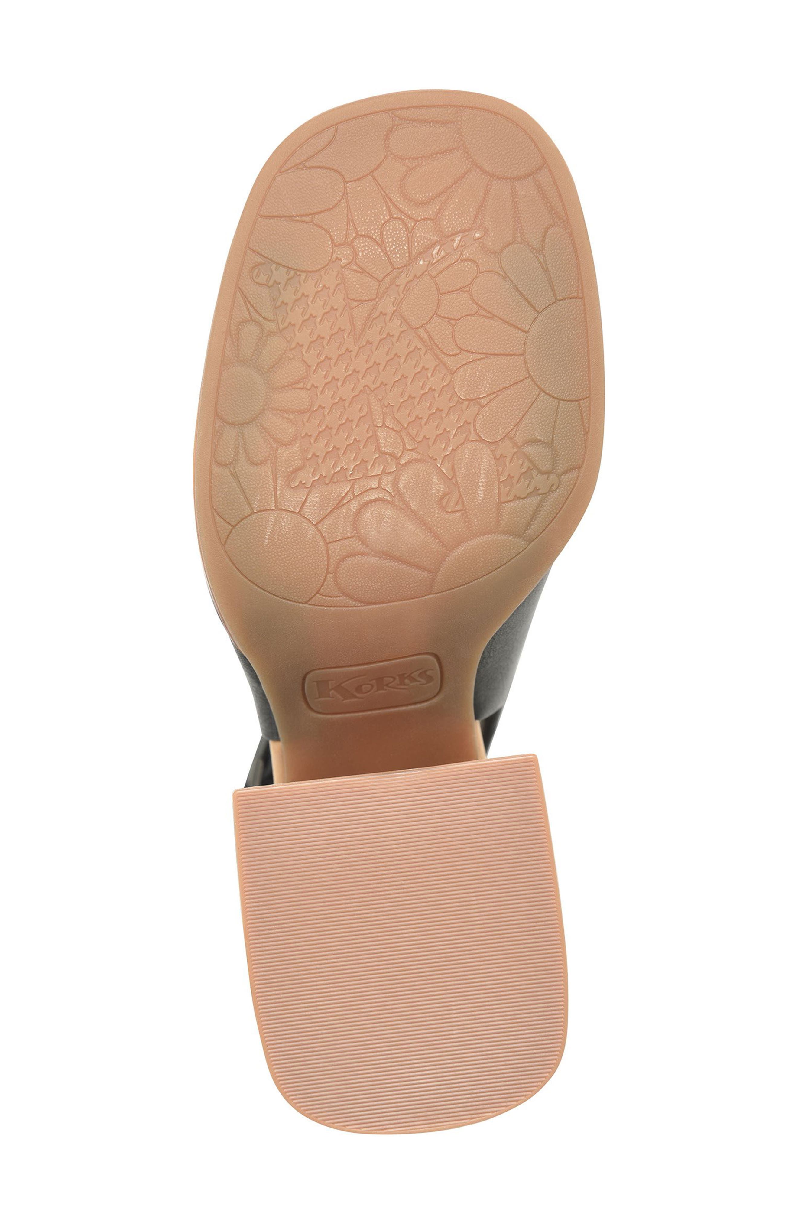 KORKS Paula Block Heel Slingback Sandal, Alternate, color, Black