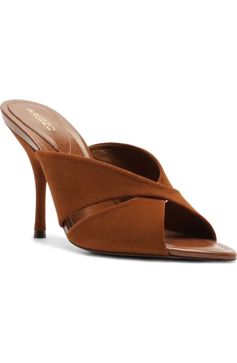Arezzo Amelia Stiletto Sandal, Main, color, Rich Caramel