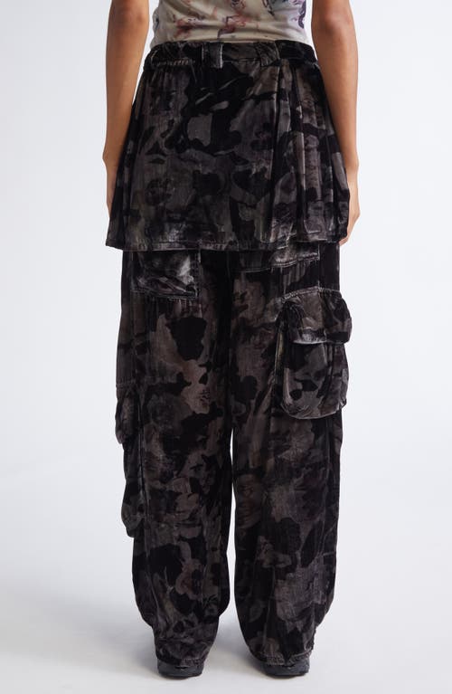 Collina Strada Lawn Plaid Skirt Overlay Cargo Pants In Animal Print